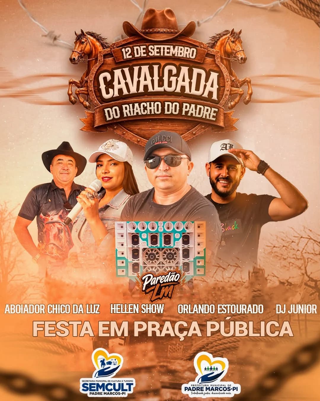 Cavalgada do Riacho do Padre celebrará tradição sertaneja com programação especial em Padre Marcos